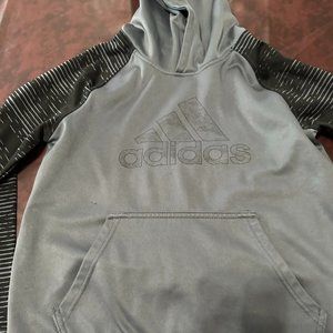 Boys 14/16 Adidas gray & black hoodie